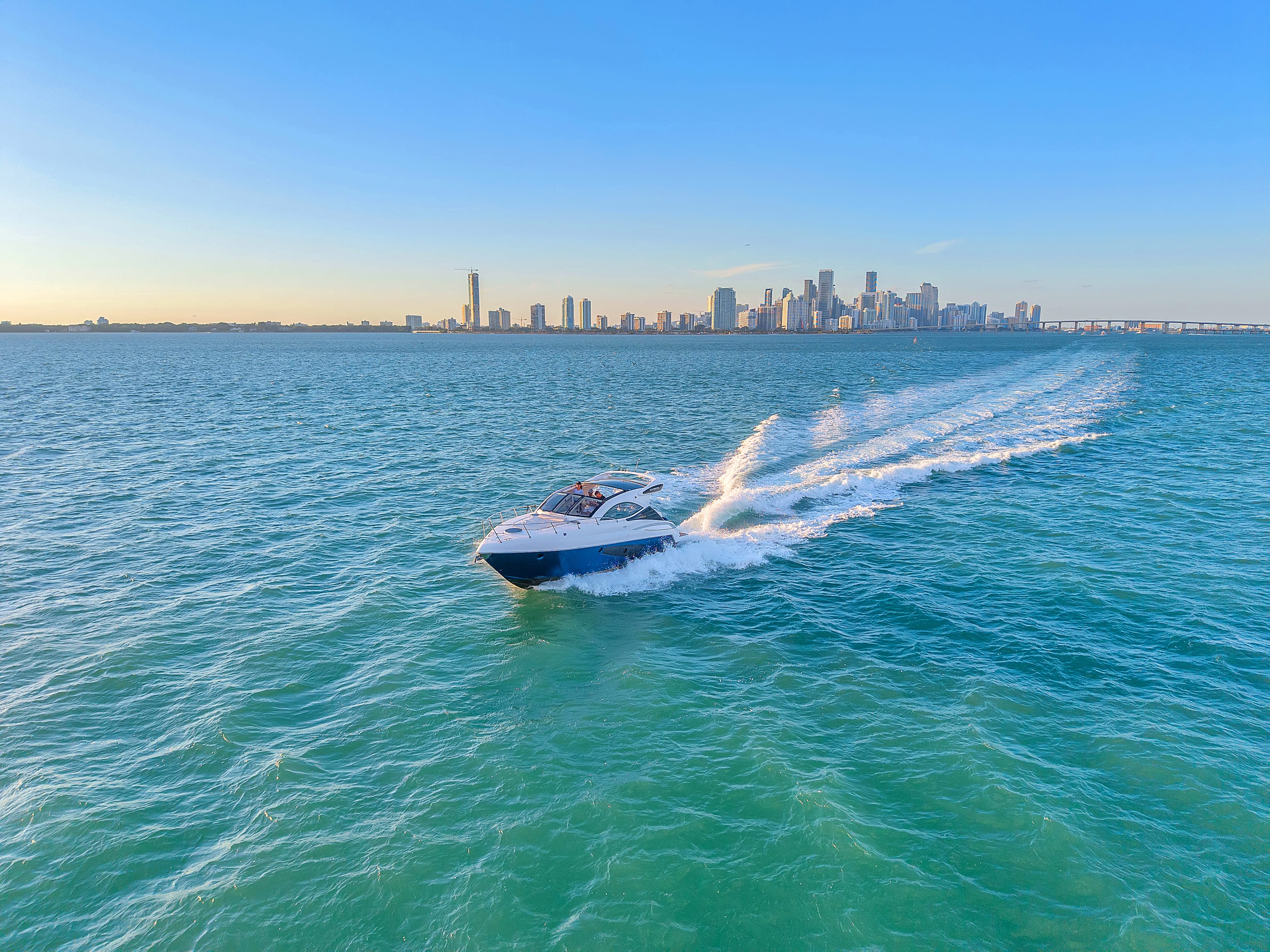 Luxury yachts in crystal clear waters
