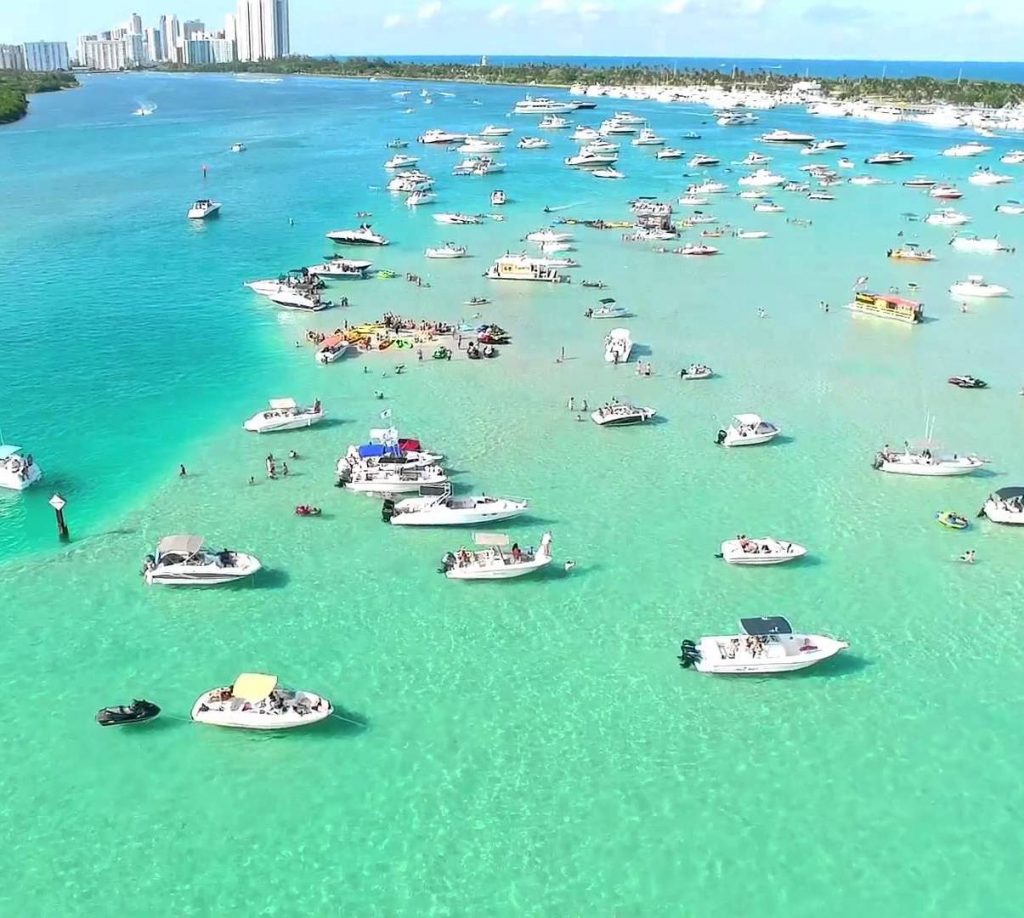 Beautiful sandbar destination